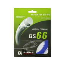 알파 배드민턴 스트링 0.66mm 초박형 수행 웰 컨트롤 머신 라켓 BS66, [01] white