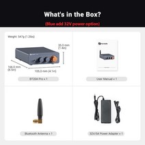 소형 오디오 Fosi Audio-BT20A Pro TPA3255 블루투스 사운드 파워 앰프 300W x2 미니 HiFi 스테레오 클래스 D 저음 트레블 홈 시어터, [05] blue add 32V power