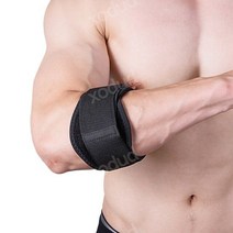 테니스엘보 보호대 팔꿈치 아대 스트랩 테이핑 태권도 볼링 팔 팔굽치 슬리브 헬스, 블랙