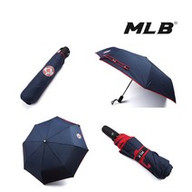 MLB 정품 보스턴 레드삭스 3단완전자동 우산 - 네이비 남녀공용3단우산