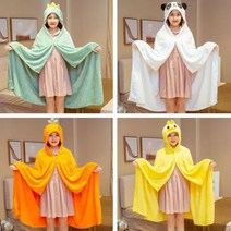 실용적이고 깜찍한 디자인의 [후드 캐릭터 망토담요] 올겨울 핫한 아이템