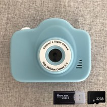 토이카메라 입학선물 카메라 2.0 인치 컬러 디스플레이 INS 키즈 HD 비디오 완구 생일 선물, [09] blue-32g