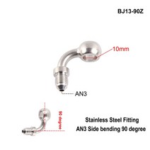 유압 모터 감속 AN3 바이크 오토바이 자전거 브레이크 오일 호스 라인 밴조 피팅 m10x1 스테인레스 스틸 10mm 스포츠 엔터테인먼트 활동 부품 안전한 내구성, [01] BJ13-90Z