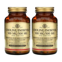 솔가 콜린 이노시톨 500mg 100캡슐 2통 주석산수소콜린