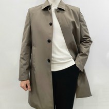 가르시아 가을 겨울 안감 누빔 퀄팅 남자 트렌치 코트 바바리