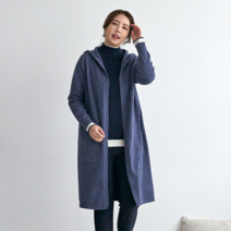 이헌영 데칸쇼 후드 롱 니트 가디건 21DS4073J1 네이비