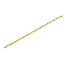 GHSHOP 구멍 2.75 Mm 금을 가진 2xAfghan 크로 셰 뜨개질 걸이 뜨개질을하는 바늘 손 니트 공구, 골드, 금속