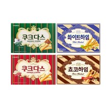 크라운 하임 대 2종(화이트284g+초코284g)+쿠크다스 대 2종(화이트289g+커피289g) 총4개 +와우 쿨소다 21g, 1세트