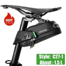 ROCKBROS 자전거 가방 Shockproof 방수 안장 Refletive 후면 대형, 중국, 08 C27-1 1.5L, 1개