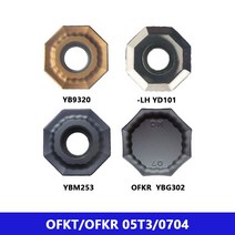 미니밀링선반기계 10pcs CNC 카바이드 인서트 OFKT05T3-DM YBG102 YB9320 팔각형 밀링 블레이드 선반 공구, 02 OFKT05T3-DM_03 YBG302 (P M)