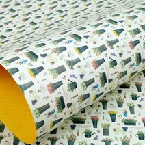 양면지 빈티지플라워-화분 포장지 53X75cm 10장