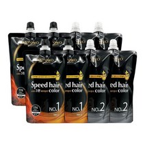 아이몬 스피드 3분 헤어칼라 1제+2제각500g 새치염색 헤나염색, 1N 블랙, 4세트