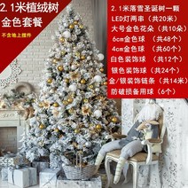 크리스마스 트리 세트 화이트 장식 led 대형 나무 소형, 2.1m 골든 패키지 트리