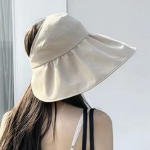 YULsB 데일리 버킷햇 햇빛가리개 넓은 암막 챙모자 얼굴 가리는 벙거지 모자