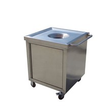 잔반처리대 식당 주방 급식 퇴식구 음식물 수거대, Q29-카트 70x70x80을 가진 둥근 구멍