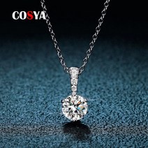 여성 모이사나이트 랩다이아 레이어드 사각 데일리 엑설런트컷팅 목걸이 cosya 925 sterling silver real 1 carat moissanite diamond 3