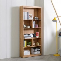 튼튼한 선반 실용적인 서재 거실용 5단 책장(800) 책꽂이 다용도 키큰, 다크엘다