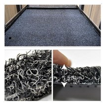 DIY코일매트 현관매트 롤매트 미끄럼방지 매트, 프리미엄 투톤 코일롤매트/블랙+그레이120x1cm