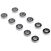 QDY 10Pieces 인라인 롤러 스케이트 스케이트 보드 Longboard 휠 베어링, 검은