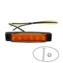 자동차 외부 조명 LED 24V 6 SMD LED 자동 자동차 버스 트럭 트럭 사이드 마커 표시기 낮은 Led 트레일러, 한개옵션0, 한개옵션0