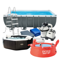 더바른유통 풀장 물놀이 풀장 야외 풀장 아기 풀장 어린이 풀장 에어 풀장 유아 풀장 인텍스 풀장, 26.6인용 원형 퓨어스파