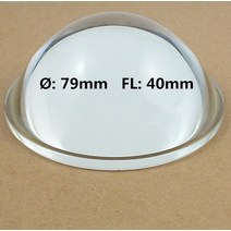 고붕규산염 유리 렌즈 자동차 79mm 직경 초점 거리 2 개, 한개옵션0