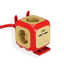 러그박스 에어큐브 디자인 멀티탭 USB 납작플러그, 1.5M, 아이언, 1개
