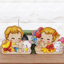 플레이우드 내별 내사랑이되줘 3T (톨페인팅) 반제품 diy 인테리어 소품 무도색 꾸미기, 2. 하트풍선 소녀 (3T) -B33-0021