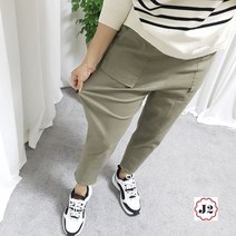 사방 스판 쭉쭉 늘어나는 완전 편한 여성 슬림 배기 사각주머니 봄 여름 면바지