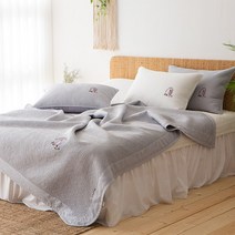 풍기인견 다이아누빔 여름 냉감 침대패드 이불 베개커버 세트 S Q