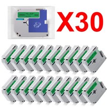 30PK 레이블 M-K231 MK-231 형제 MK-131 MK-431 MK-531 MK-631 12mm M 테이프 PT-70 PT-80 90 라벨 메이커, [07] Black on Green