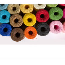 라피아 파피루스실 소재 모자뜨기 코바늘 밀짚 뜨개질, 커피 (1 파운드)