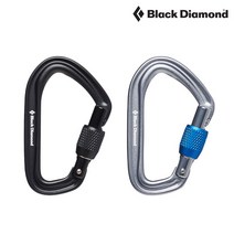 블랙다이아몬드 핫 포지 스크류게이트 카라비너, Black