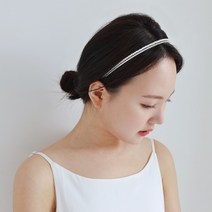 엘블랑꼬 작은큐빅진주 웨딩촬영 진주 큐빅 머리띠 셀프웨딩 헤어밴드 브라이덜샤워 연주회