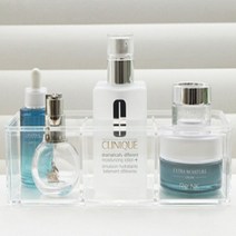 다용도 투명 화장품 소품 보관 정리 함 케이스 3칸