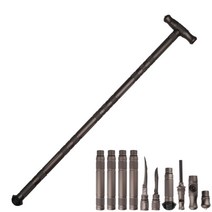 다용도 지팡이검 멀티툴 지팡이 변형 등산봉 약초 심마니 캠핑 다용도, C.6섹션 119CM
