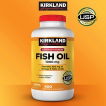 Kirkland Signature 커클랜드 시그니처 피쉬 오일 1000mg 400정 Kirkland Signature Fish Oil, 4개