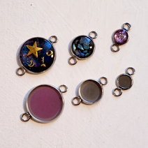 양쪽고리 원형 프레임 레진 아트 목걸이 팔찌 재료