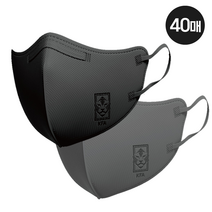 진짜 국가대표가 쓰는 국가대표마스크 KF94 새부리형 화이트/블랙/그레이. 카타르 응원 국가대표축구팀 KFA, 그레이+블랙, 40매