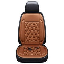 Zoomland 자동차온열시트 온열시트 운전석 12V/24V 전용, 12v브라운1pc