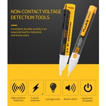 Fluke 비접촉 전압 감지기 AC 테스터 스틱 펜 II 볼트 경고 FLUKE 센서, 03 2AC 90-1000V