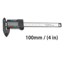 디지털마이크로미터 외경마이크로미터 내경 스탠드 100/150mm 4/6 인치 LCD 디지털 전자 탄소 섬유 버니어 캘리퍼스 게이지 마이크로미터 측정 도구 1m 줄자, Black  100