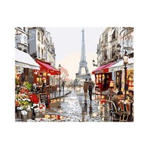 울트라패션 명화그리기 DIY 유화그리기 그림그리기 세트 취미 생일선물, G_그래픽아트_11파리카페