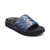Karl Lagerfeld Paris 남성용 가죽 슬라이드 샌들 블랙. 8 261377