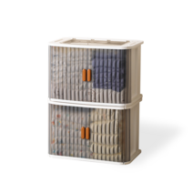 홈데코레 메가 리빙박스 양문형 폴딩박스 대용랑 옷수납함, 그레이 2개