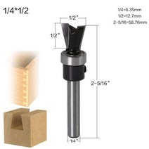 1/4 인치 생크 도 더브테일 밀링 커터 개 베어링 조각 기계 우드 라우터 비트 목공 도구, 01 A