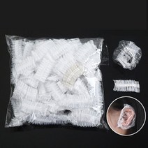 일회용앞치마 방수 앞치마 이발사 일회용 귀 커버 방수 보호 헤어 염색 목욕 샤워 귀마개 모자 미용사 바버, 01 100pcs, 01 100pcs