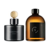 몽때리 차량용 방향제 대용량 리필세트 자동차 디퓨저 120ml+300ml, 일랑일랑, 선택없음