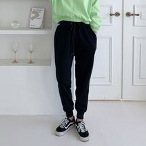 양털 안감 밴딩 조거팬츠 루즈핏 남여공용 방한 바지