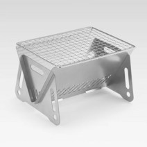 휴대용 캠핑 바베큐 그릴 스테인레스 스틸 접이식 바베큐 스토브 미니 바베큐 피크닉 캠핑 용품, 한개옵션0